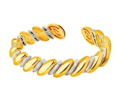 Złota bransoletka z cyrkoniami