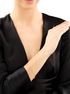 Złota bransoletka z cyrkonią