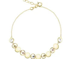 Złota bransoletka z cyrkoniami