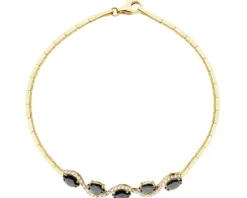 Złota bransoletka z cyrkoniami