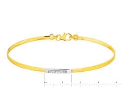 Złota bransoletka z cyrkoniami