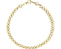 Złota bransoletka z cyrkoniami