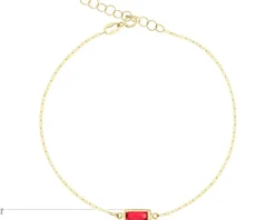 Złota bransoletka z cyrkonią