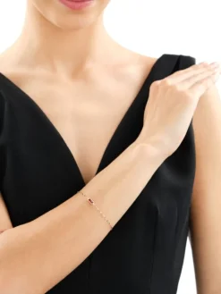 Złota bransoletka z cyrkonią