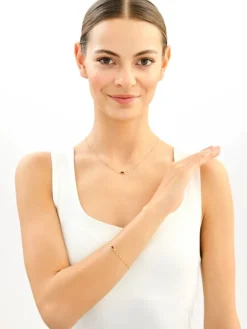 Złota bransoletka z cyrkonią