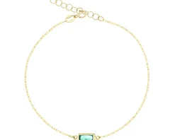 Złota bransoletka z cyrkonią