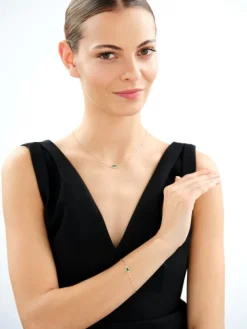 Złota bransoletka z cyrkonią