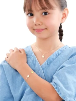 Złota bransoletka z emalią - piłka i rakieta tenisowa