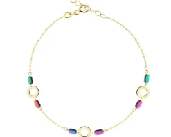 Złota bransoletka z hematytami