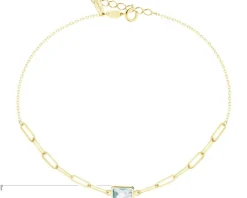 Złota bransoletka z kwarcem