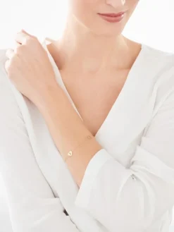 Złota bransoletka z sercami