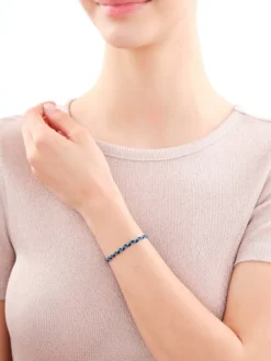 Złota bransoletka z włóknem