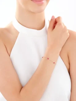 Złota bransoletka ze szkłem szlifowanym