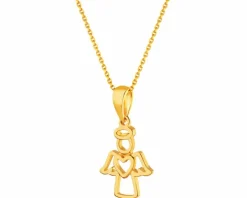 Złota zawieszka - aniołek