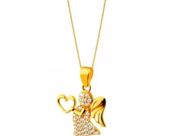 Złota zawieszka - aniołek