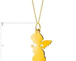 Złota zawieszka - aniołek