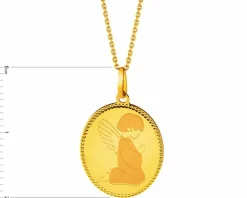 Złota zawieszka - aniołek