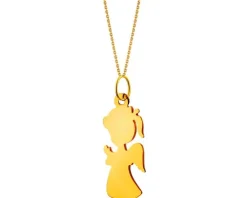 Złota zawieszka - aniołek