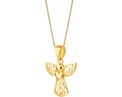 Złota zawieszka - aniołek