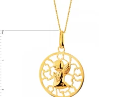 Złota zawieszka - aniołek