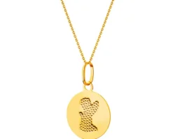 Złota zawieszka - aniołek