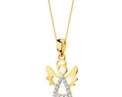 Złota zawieszka - aniołek