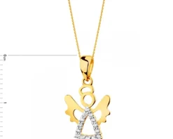Złota zawieszka - aniołek