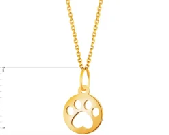 Złota zawieszka - łapka