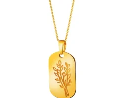 Złota zawieszka - blaszka