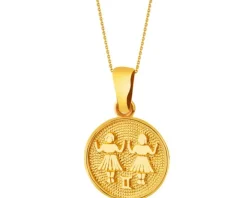 Złota zawieszka - Bliźnięta