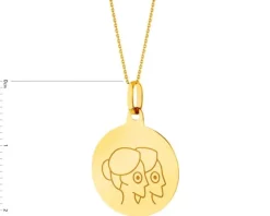 Złota zawieszka - Bliźnięta