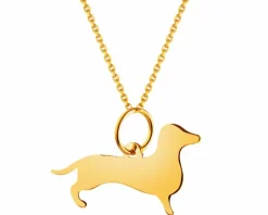 Złota zawieszka - jamnik