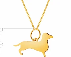 Złota zawieszka - jamnik