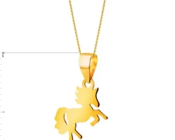 Złota zawieszka - jednorożec