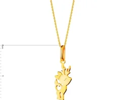 Złota zawieszka - jelonek