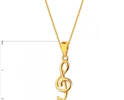 Złota zawieszka - klucz wiolinowy