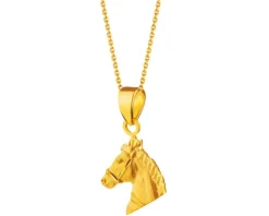 Złota zawieszka - koń