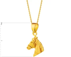 Złota zawieszka - koń