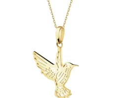 Złota zawieszka - koliber