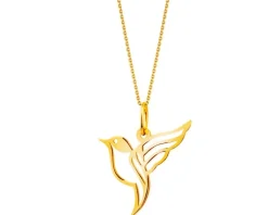 Złota zawieszka - koliber