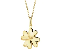 Złota zawieszka - koniczyna