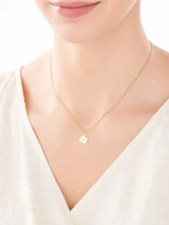 Złota zawieszka - koniczyna