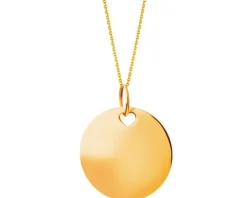 Złota zawieszka - koło, serce