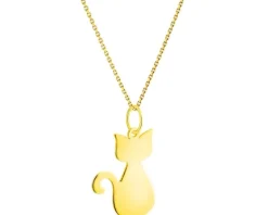 Złota zawieszka - kot