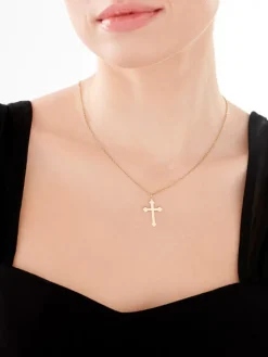 Złota zawieszka - krzyż