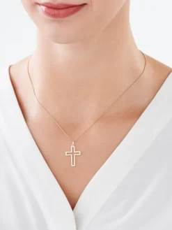 Złota zawieszka - krzyż