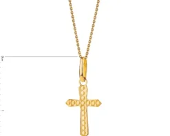 Złota zawieszka - krzyż