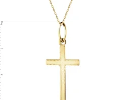 Złota zawieszka - krzyż