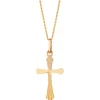 Złota zawieszka - krzyż