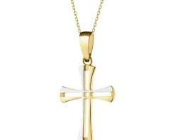 Złota zawieszka - krzyż
